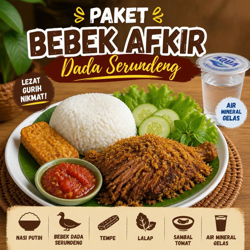Paket Bebek Afkir Dada Serundeng
